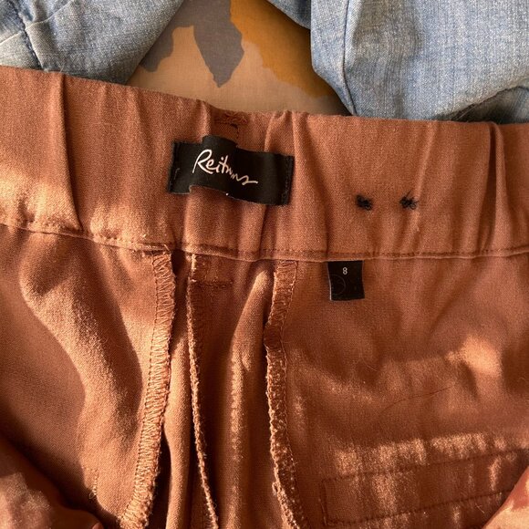 Reitmans pantalon brun rouille fluide / Reitmans rust brown flowy pants - Picture 1 of 3